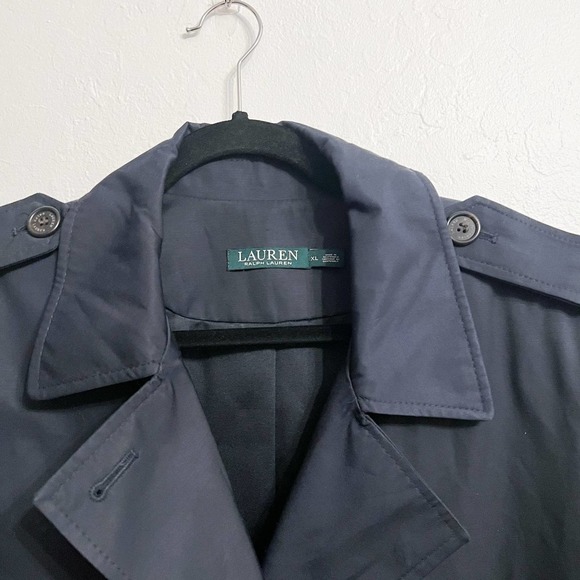 LAUREN Ralph Lauren Navy Jacket Pea Cotton Polyester Coat  XL - Picture 2 of 6